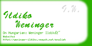 ildiko weninger business card